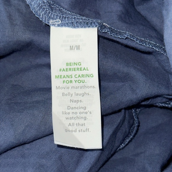 Aerie Side Tie Skirt Blue Floral - size M - Picture 4 of 4